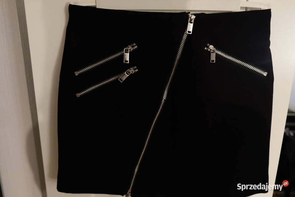 czarna spódniczka spódnica HM xxs 32 zip zamek czarny Toruń