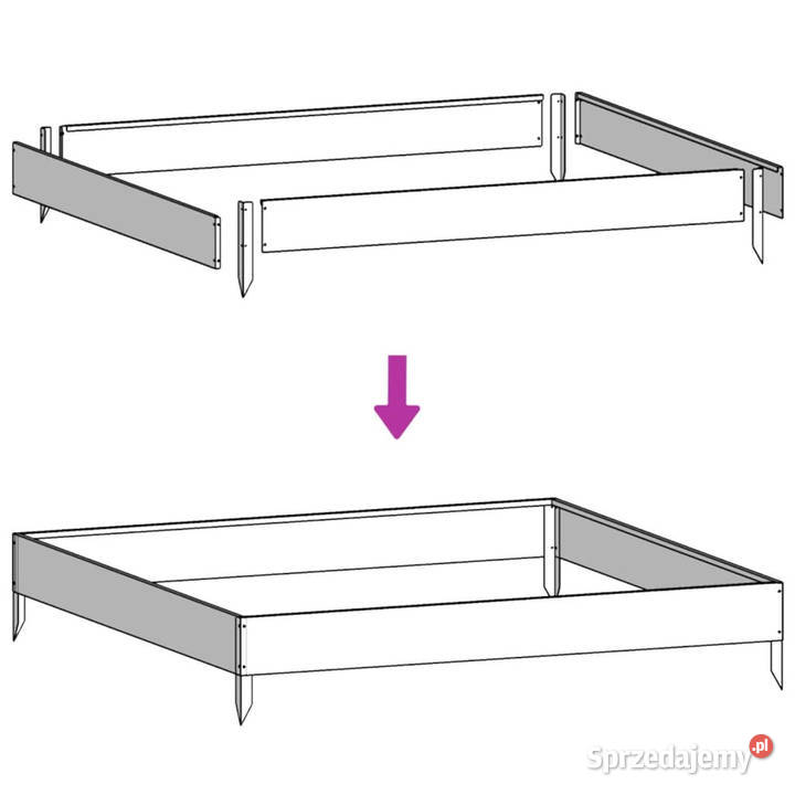 Podwyższona donica biała 100x100x25 stal Warszawa sprzedam