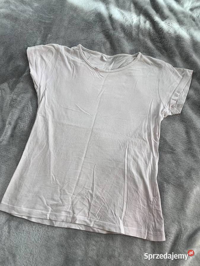 Tshirt bluzka koszulka z krótkim rękawem biała biały Jasło