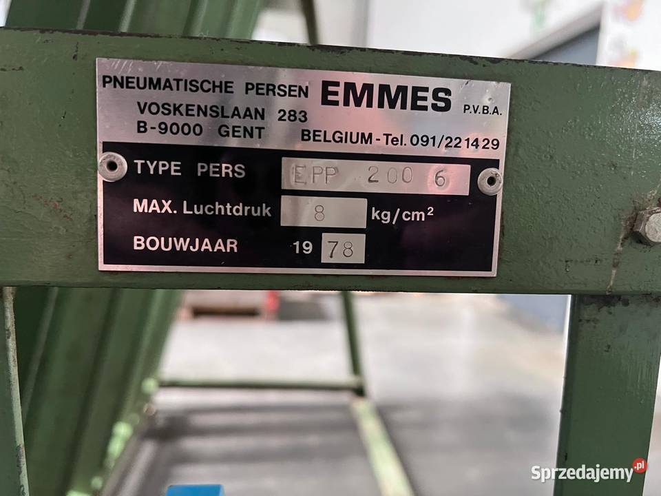 Prasa do klejenia blokowego EMMES EPP 200 Juszczyn