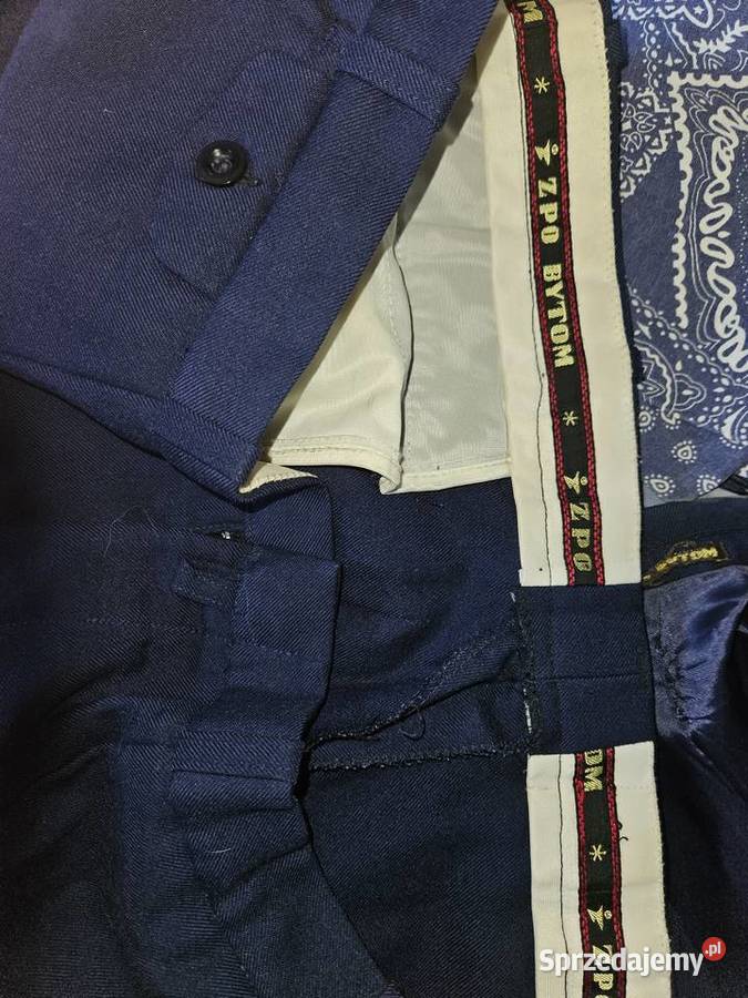 Garnitur męski granatowy Bytom Wełna Rozmiar XL Odzież wyjściowa Warszawa