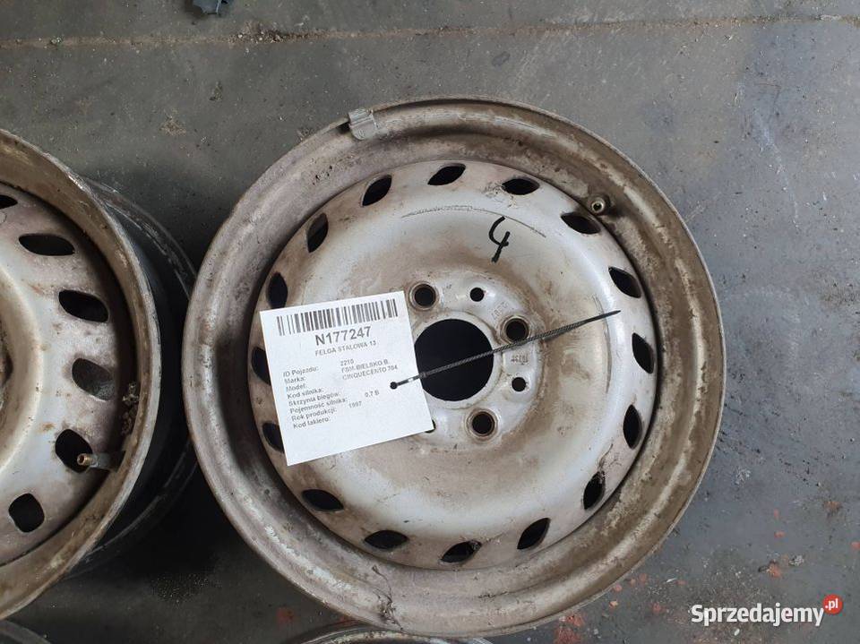 FELGA STALOWA 13 FSMBIELSKO B CINQUECENTO 704 Lipno