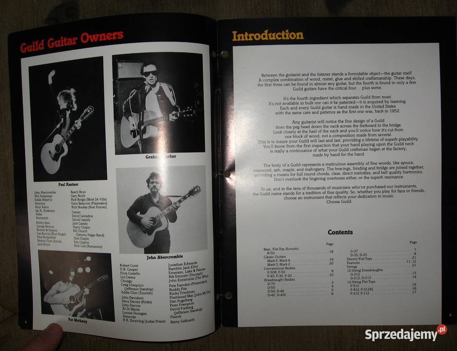 Guild FlatTops Classics guitar catalog katalog pomorskie