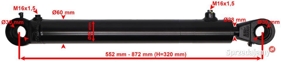 Polski Siłownik cylinder 50x28 SKOK 320 Pług Solec Kujawski