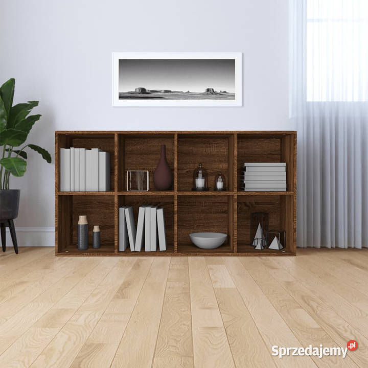 Regał na książki brązowy dąb 66x30x130 WM815251 mazowieckie Warszawa