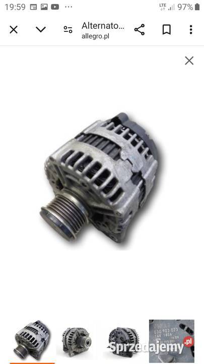 Alternator VW Skoda Seat 20 Tdi Bkd 140 Rok produkcji 2007