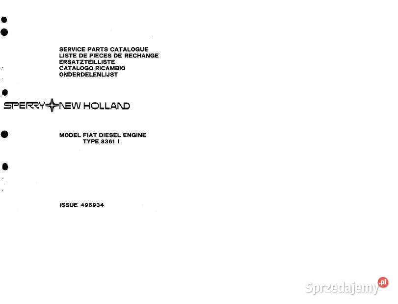 Holland 8061si 8061 103pk 8361i silnik katalog Kielce sprzedam