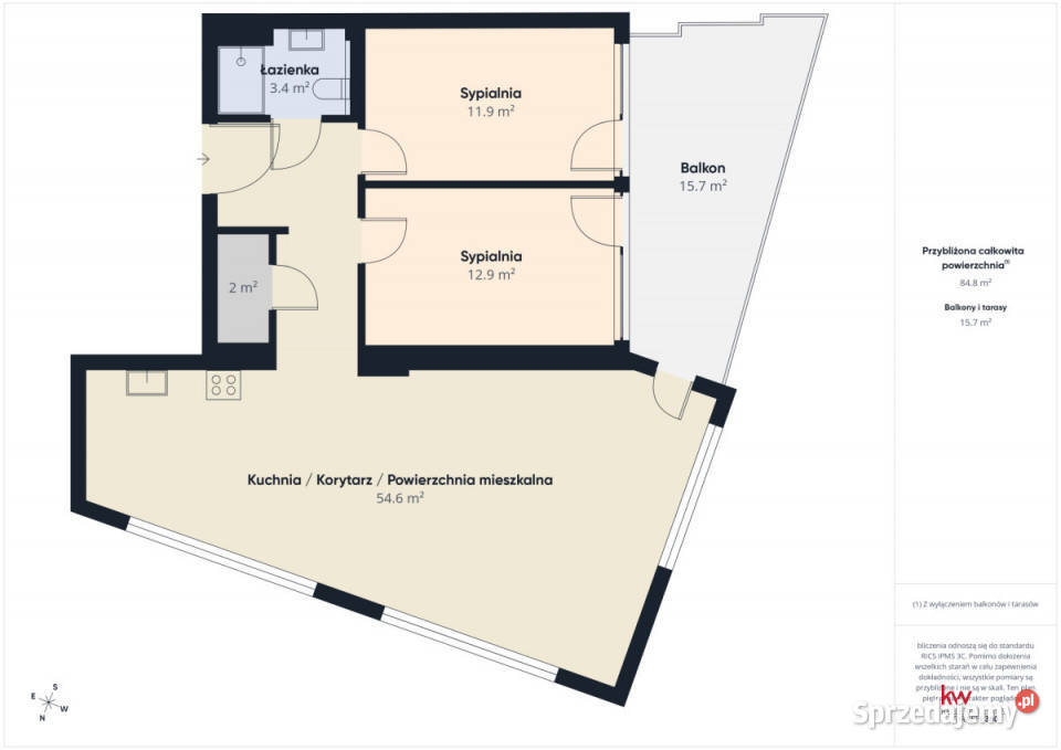 Mieszkanie Sianożęty Wschodnia 815m2 3pokojowe Sprzedaż