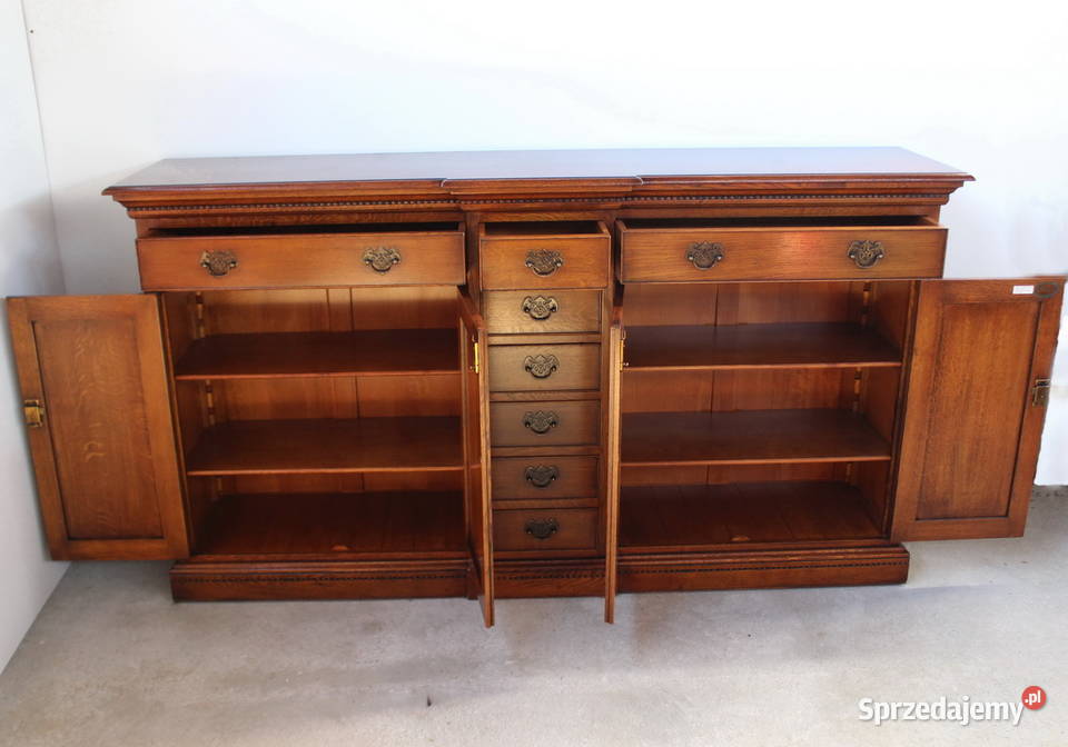 Komoda drewniana bufet sygnowana manufaktura Nowy Sącz