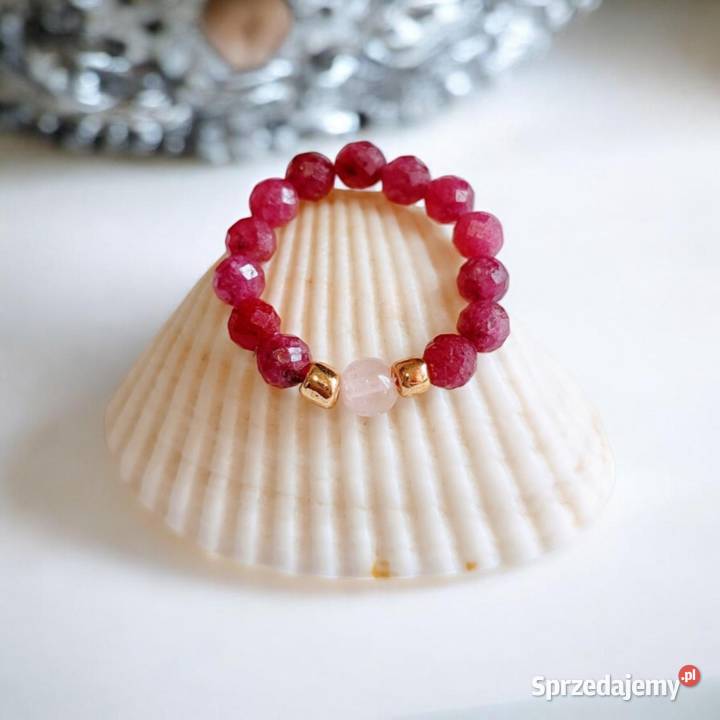 Pierścionek z Rubinu i Kwarcu Zgierz