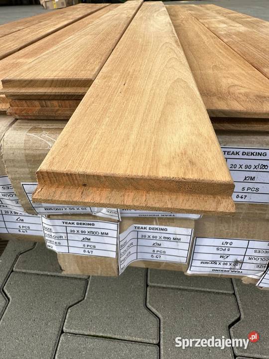 DESKA TARASOWA EGZOTYCZNA TEAK 20X90MM Prusice