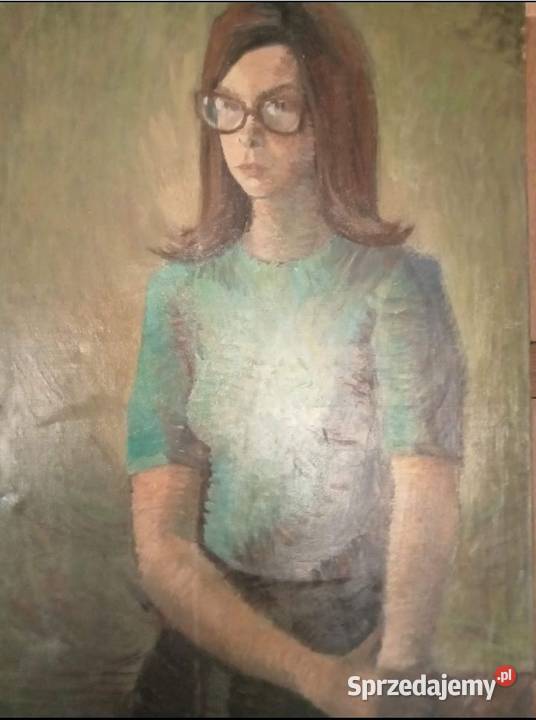 Andre Pierret Stary duży obraz olej płótno Znany Grójec