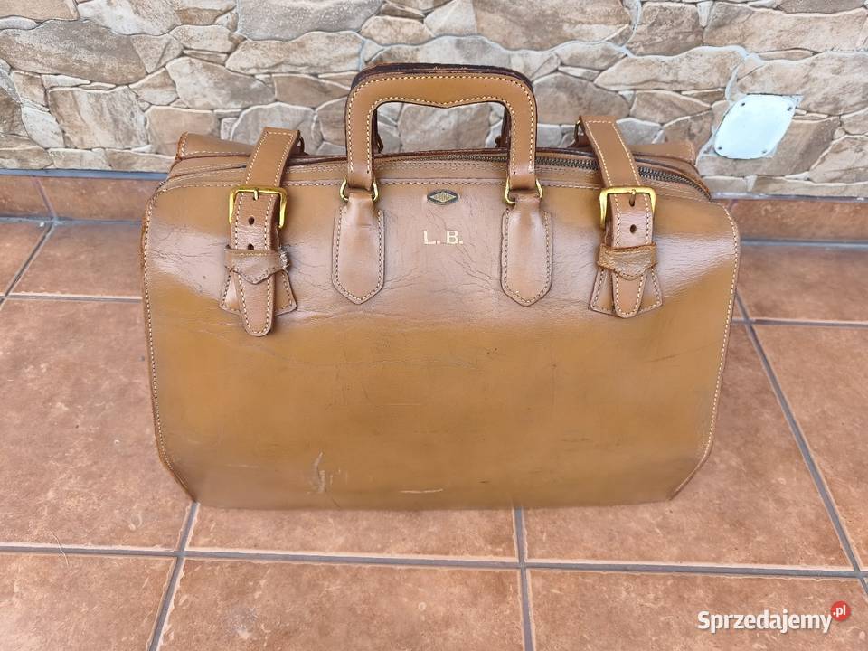 Torba podróżna skórzana VINTAGE Retro PRL Z Inny rodzaj  śląskie Szczyrk