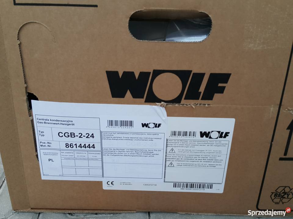1funkcyjny Piec CGB224 Wolf Kocioł Kondensacyjny Kraków sprzedam