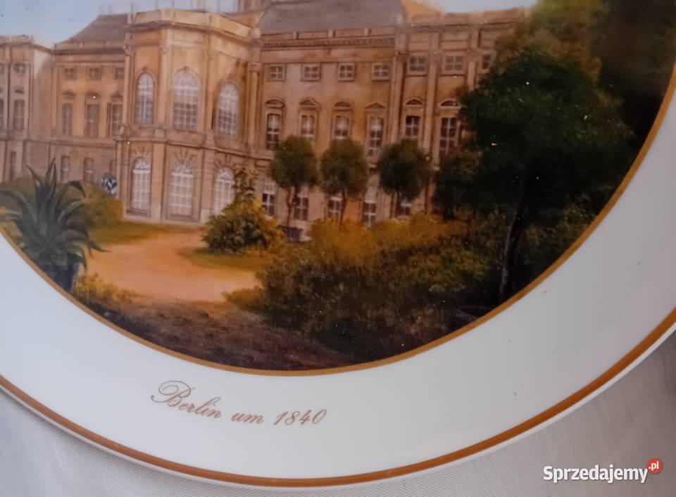 Zawueszany talerz okolicznościowy KPM Berlin 750 Koźminek sprzedam