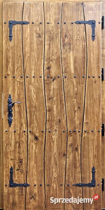 Drzwi DŁUGOSZ drewniane zewnętrzne lewe Bielsko-Biała