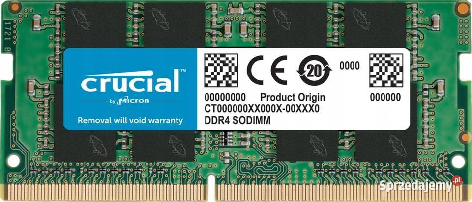 CRUCIAL PAMIĘĆ RAM 16GB DDR4 Sodimm 3200mhz sprzedam
