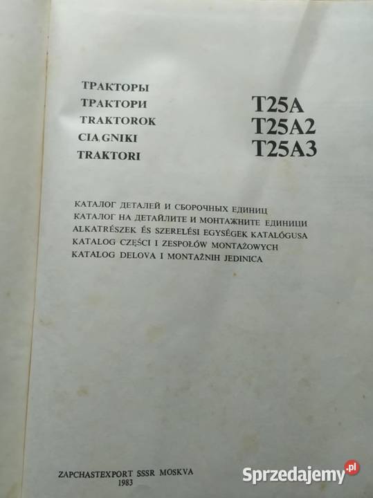 Katalog części do ciągników marki Władimirec Pszczółki