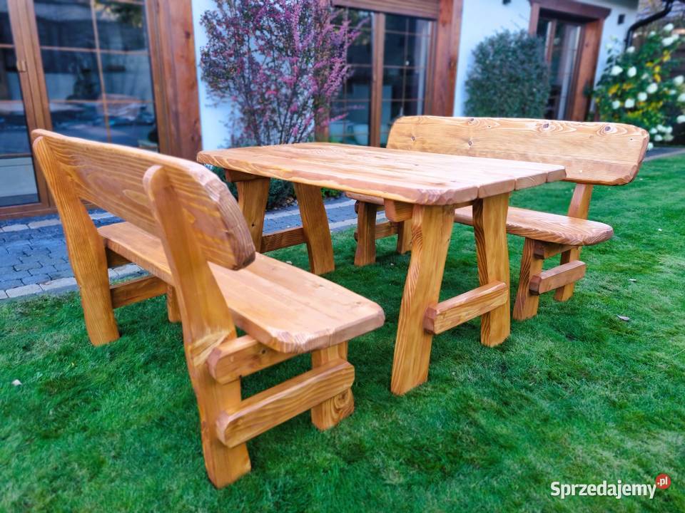 masywne drewniane meble OGRODOWE zestawy Meble ogrodowe opolskie Chrząstowice