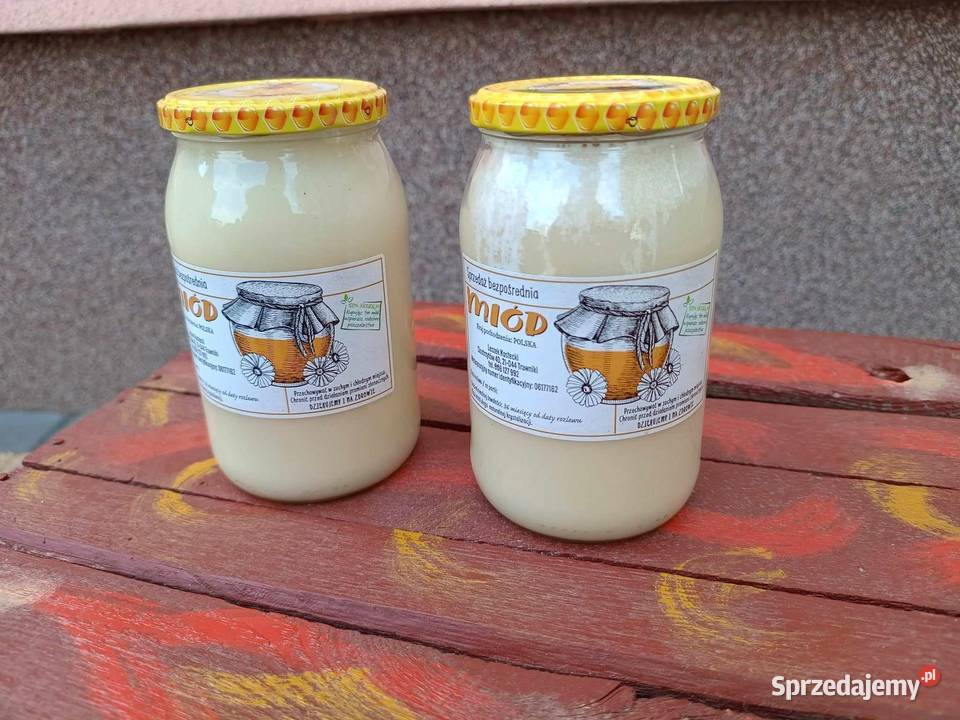 Miód Rzepakowy Mniszkowy zbiór 2024 słoik 09L Miody i produkty pszczele
