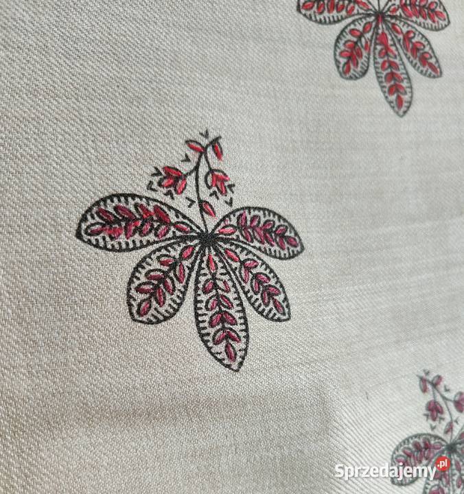 Duży szal orientalny indyjski haftowany haft Uniseks