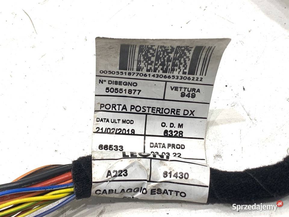 WIĄZKA DRZWI TYŁ PRAWY ALFA STELVIO 50551877 20