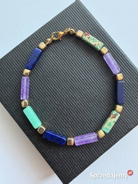 Bransoletka kamień lapis lazuliametyst jaspis Łomża