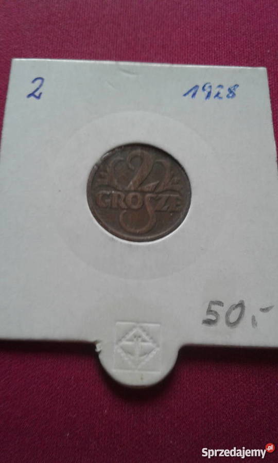 2 grosze 1928 r II RPpiękne wielkopolskie Konin