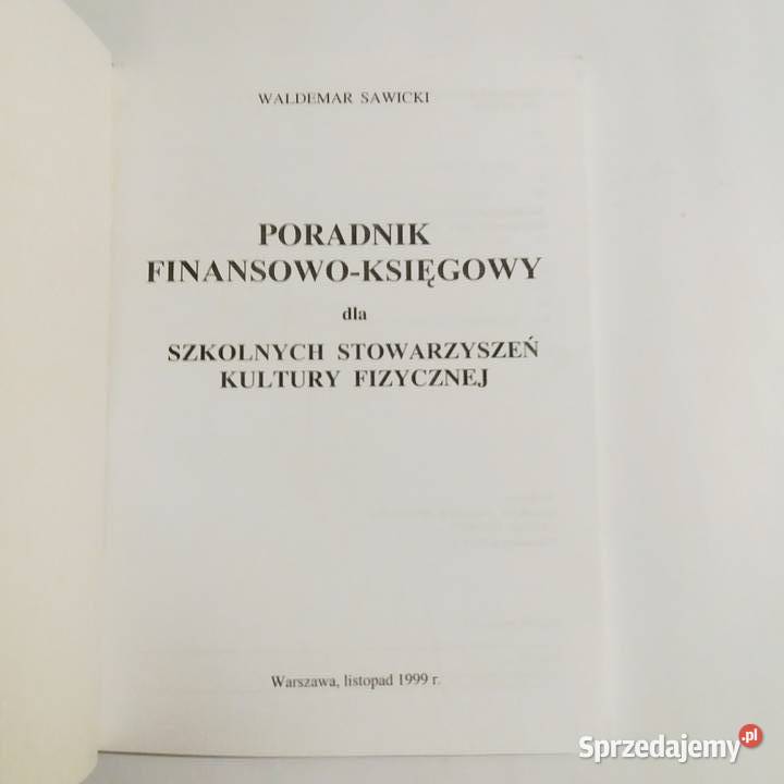 Waldemar Sawicki Poradnik finansowoksięgowy łódzkie Łódź sprzedam