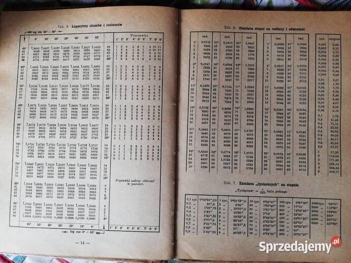 Tablice matematyczno fizyczne czterocyfrowe Kraków