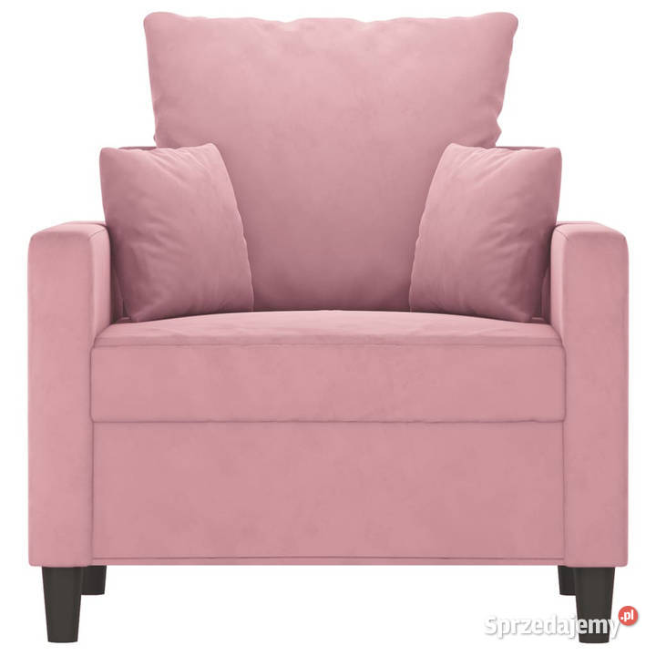 Fotel różowy 60 obity aksamitem WM359286 Warszawa