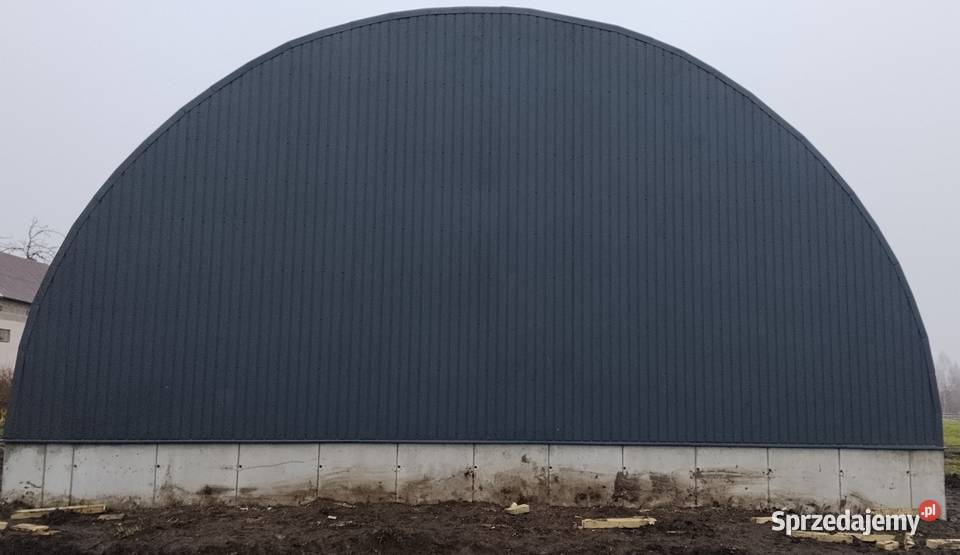 Hala łukowa 11 x 25m wiata na slome maszyny Lisków