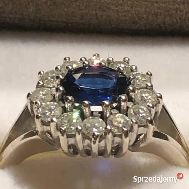 Pierścionek Z szafirem łódzkie Łódź