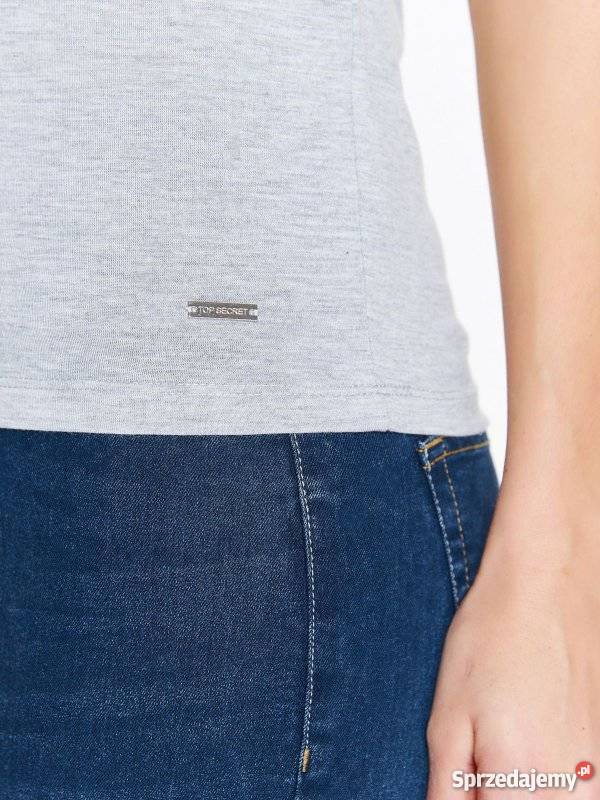 Szary tshirt Top Secret małopolskie Olkusz