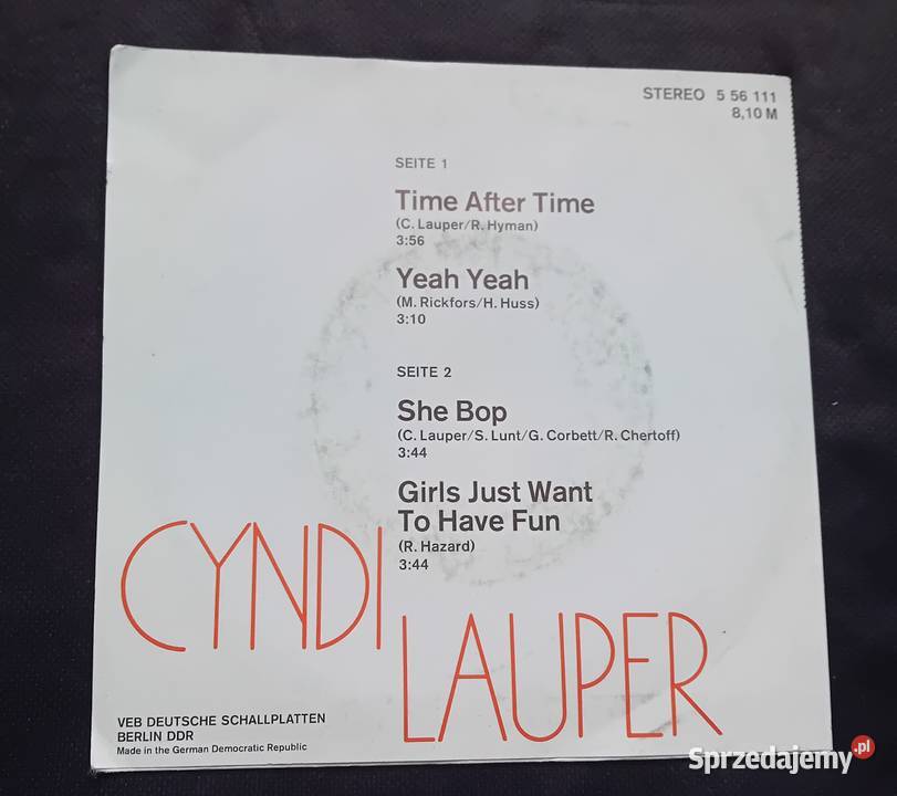 EP Cyndi Lauper Time Ayfter Time Yeah Yeah She płyta winylowa Koźminek sprzedam
