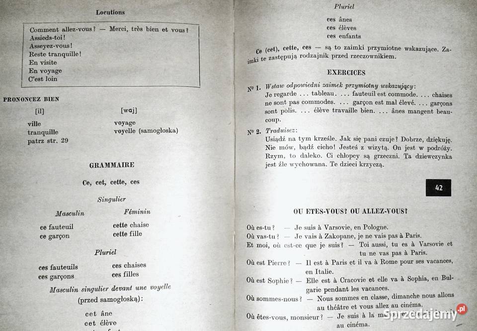 Mon Ami Pierre Podręcznik języka Francuskiego kl Rok wydania 1967 Chełm