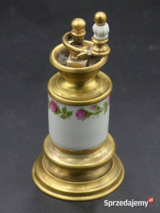 Piękny młynek do pieprzu z różami porcelana i Poznań