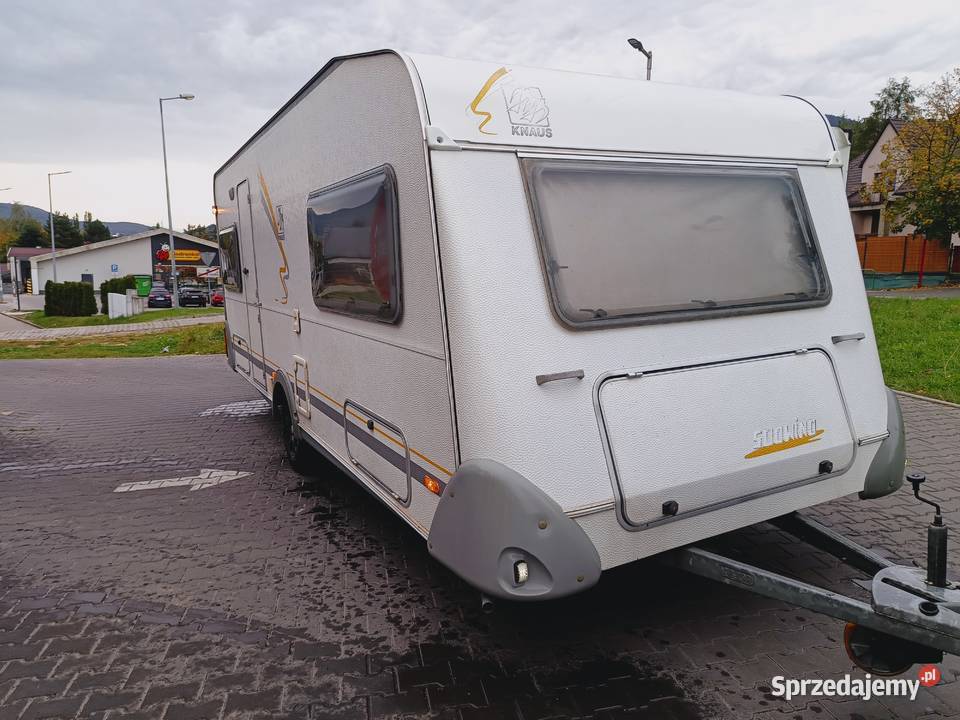 Przyczepa kempingowa ŁÓŻKA PIĘTROWE campingowa śląskie Międzybrodzie Bialskie sprzedam