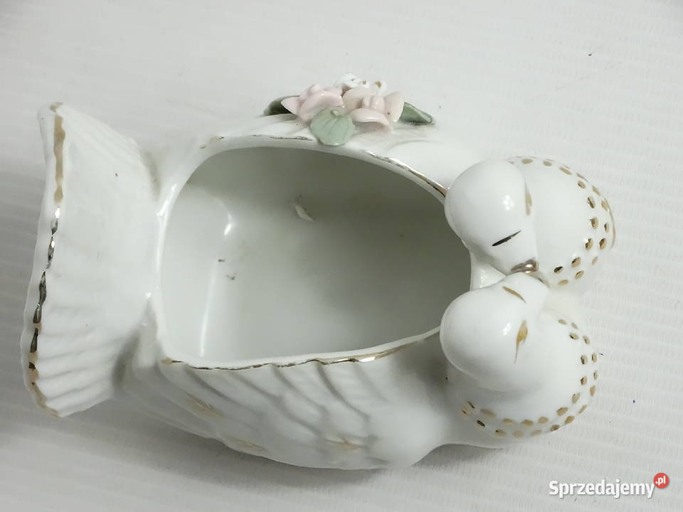 Porcelanowa czarka szkatułka Gołąbki Gołębie lubelskie Biłgoraj