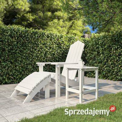 vidaXL Stolik ogrodowy Adirondack biały 38x38x46