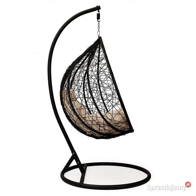 Wiszący kosz huśtawka ogrodowa kokon czarny Bielsk Podlaski