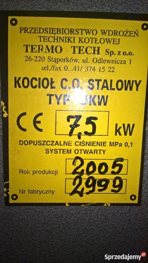 Kocioł węglowy piec CO 75 kW śląskie sprzedam