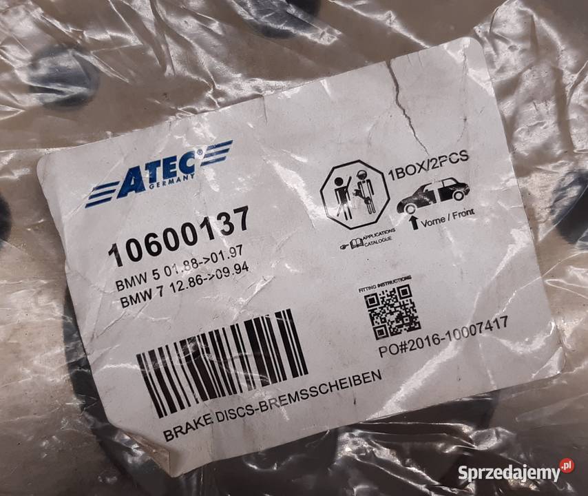 TARCZE HAMULCOWE ATEC GERMANY BMW E32 E34 dolnośląskie Mielęcin
