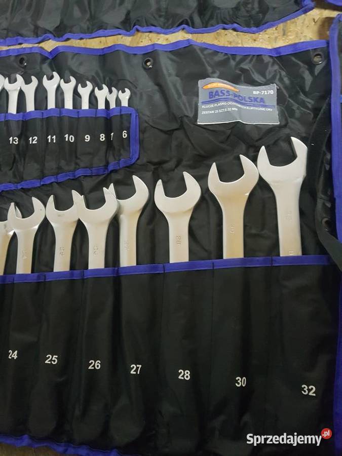 ZESTAW KLUCZE PŁASKO OCZKOWE 25 632mm BASS wielkopolskie Głogowa sprzedam