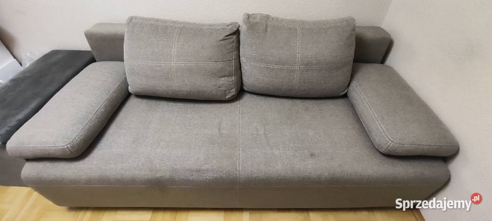 Kanapa rozkładana szara