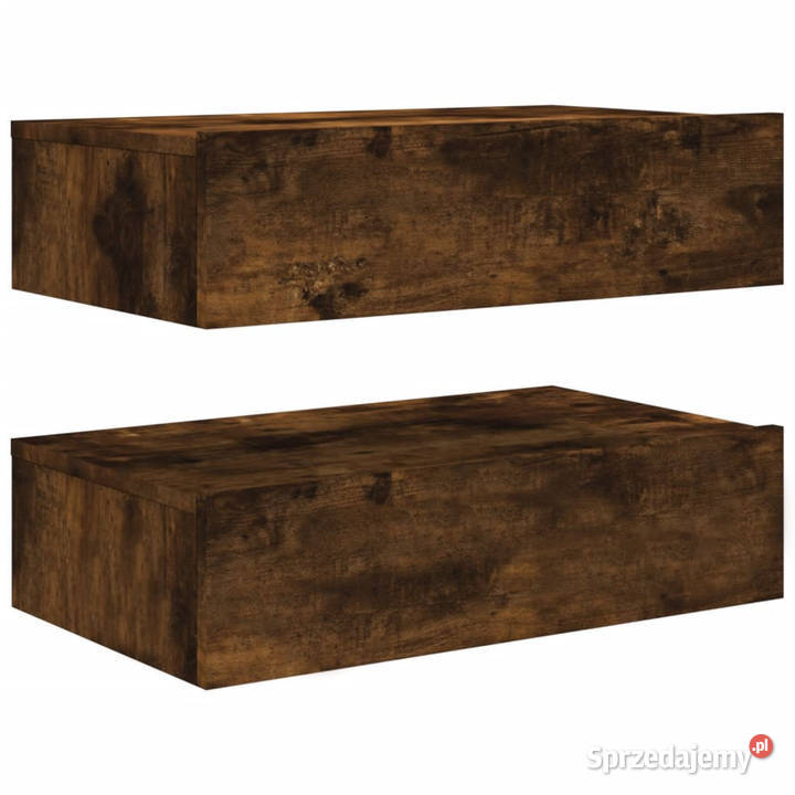 Szafki pod TV z LED 2 przydymiony dąb 60x35x155 Warszawa