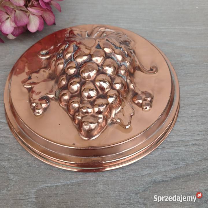 Miedziana okrągła forma kuchenna motyw kiści Warszawa sprzedam