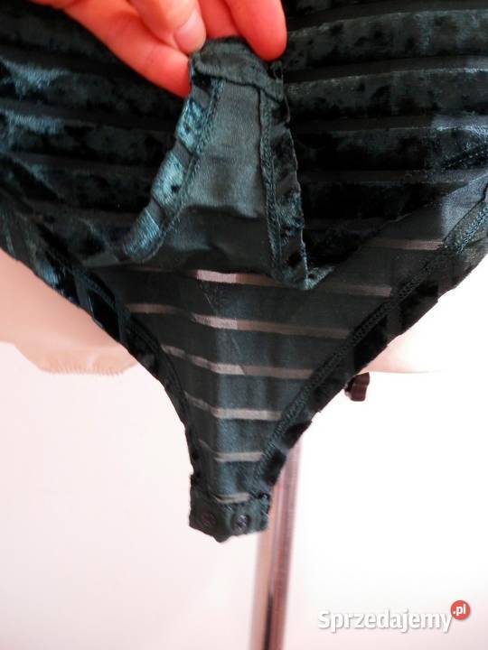 Bluzka Body Aksamitna Ciemnozielona Szmaragdowa zielony podlaskie Łomża