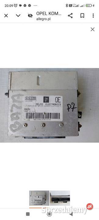 OPEL KOMPUTER STEROWNIK SILNIKA 16163399 osobowe Wrocław