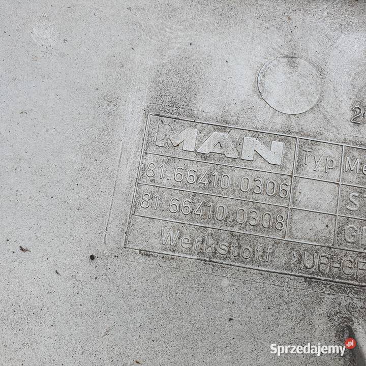 MAN TGX TGA LISTWA BŁOTNIK BANAN MASKOWNICA ciężarowe